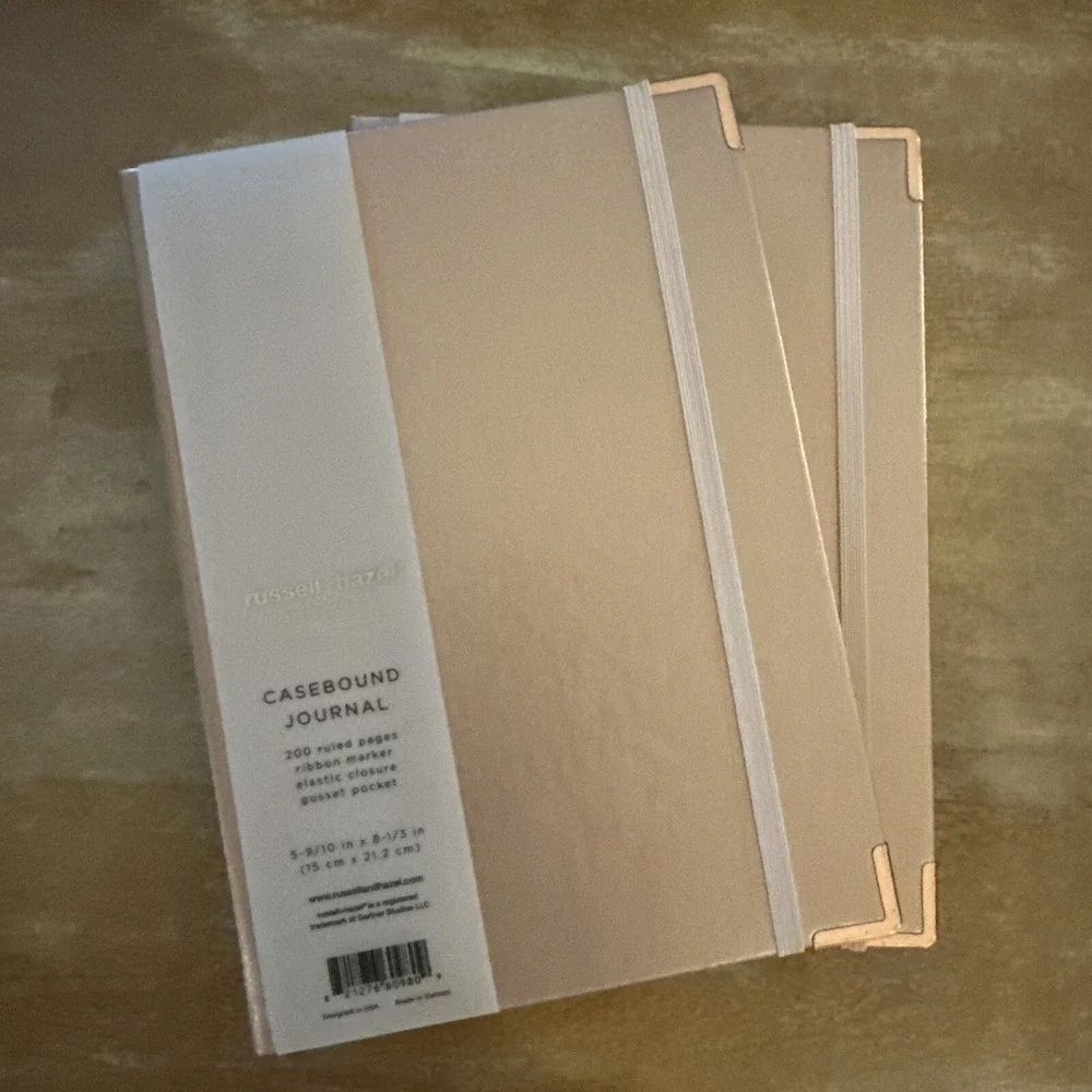 2 Pack Russell+Hazel Lined Journal Soft Casebound Cover 200 Pages‎ 5.8